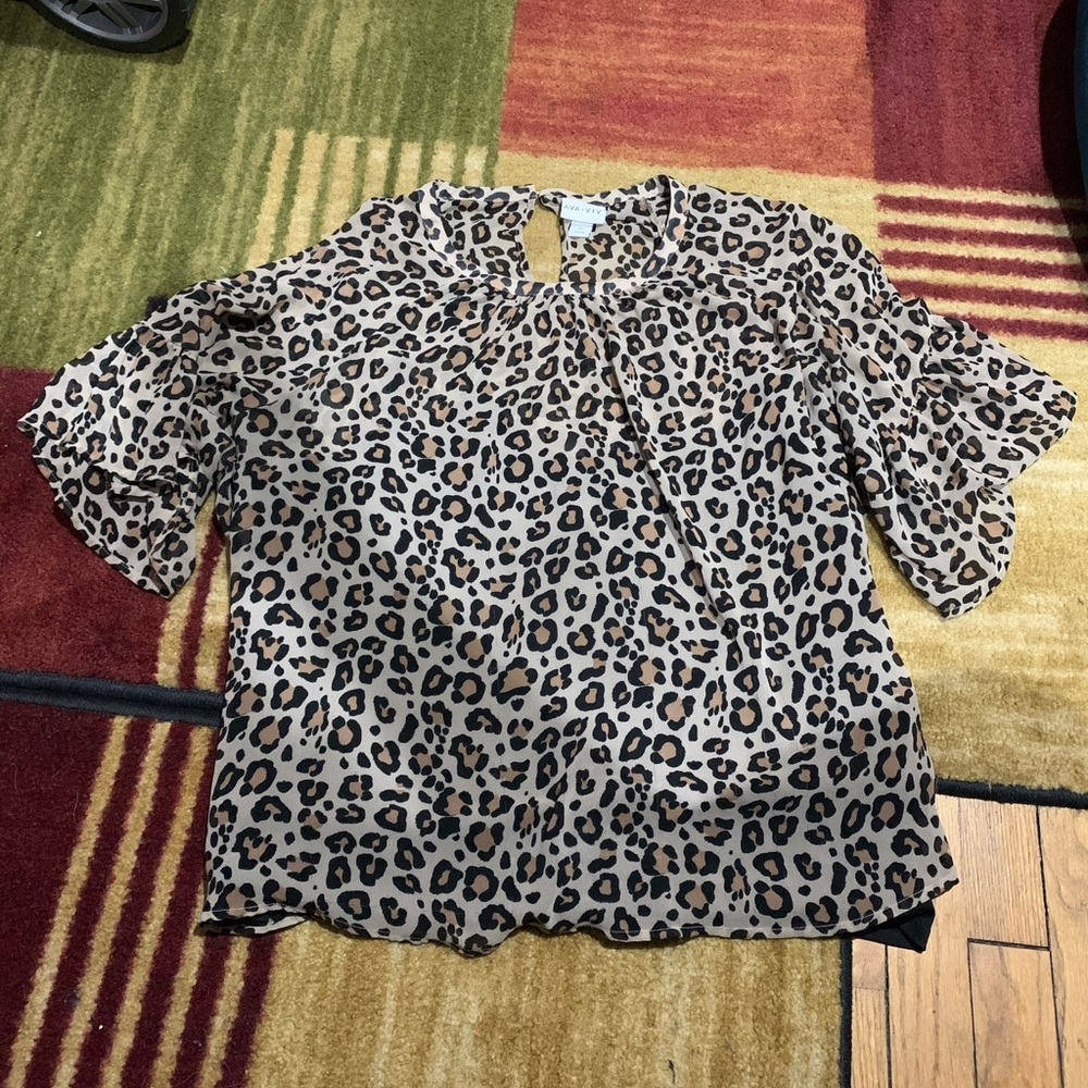 Ava & Viv (Target) Cheetah Print Blouse